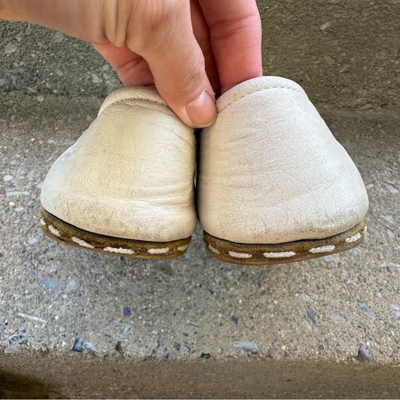 Sabah Handmade Ivory Leather Slip-On Loafers M 43 Unisex 11-11.5 Turkey Artisan main image 6